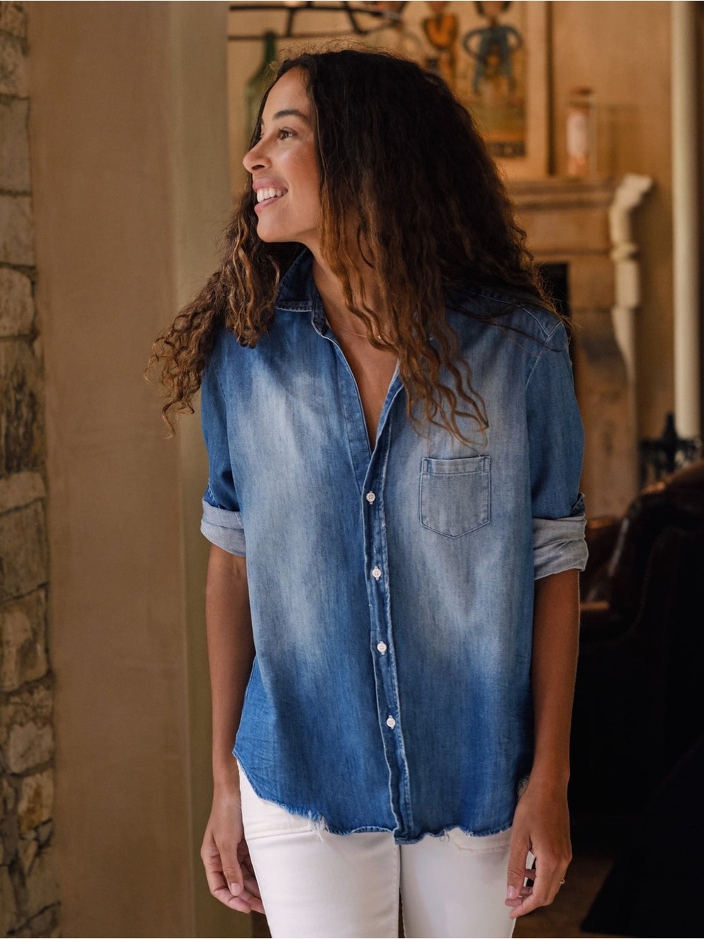 Frank & Eileen - Eileen in Distressed Vintage Wash size S - Picture 3 of 12